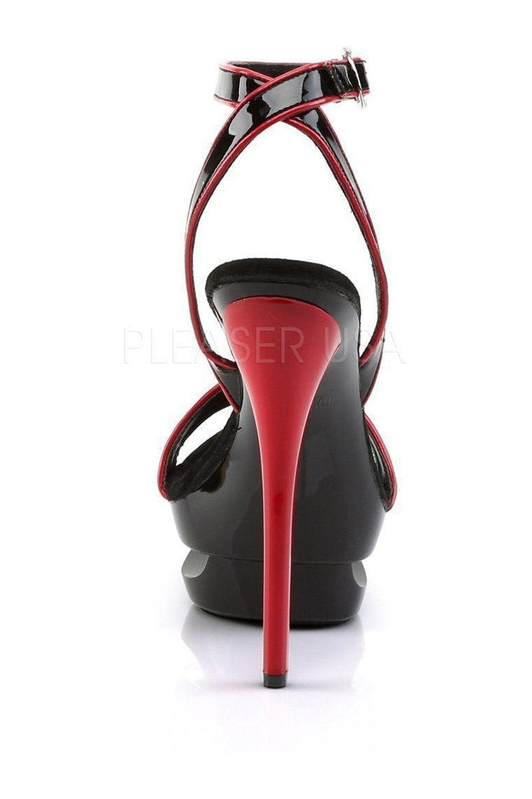 Pleaser BLONDIE-631-2 Platform Sandal in Black Patent