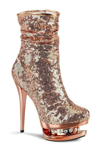 Pleaser BLONDIE-R-1009 Exotic Boot in Gold Sequins from SexyShoes.com