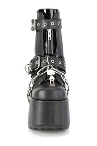 Demonia CAMEL-205 Ankle Boot in Black Faux Leather