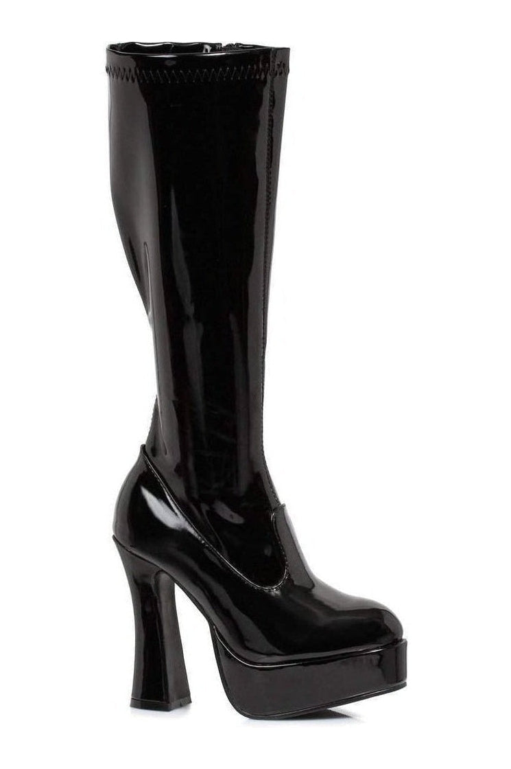 Ellie Shoes CHACHA Knee Boot in Black Patent from SexyShoes.com