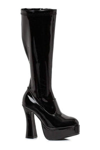 Ellie Shoes CHACHA Knee Boot in Black Patent from SexyShoes.com