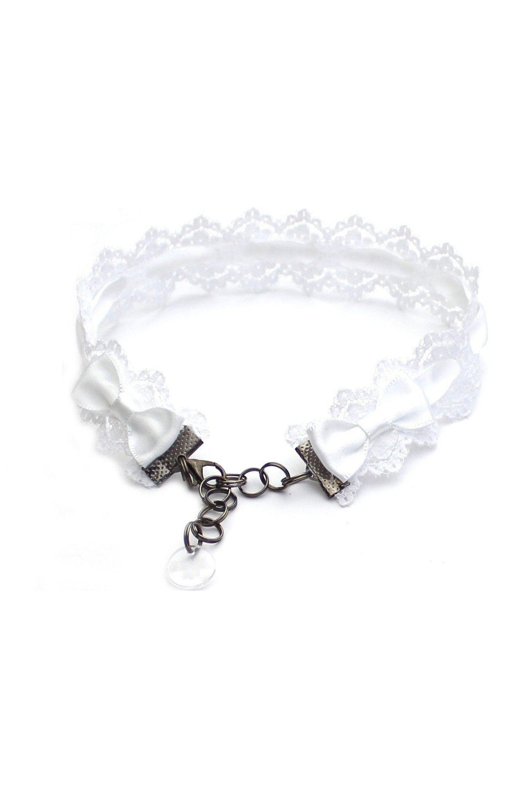 Chantilly Bowtye-Body Jewelry-Tyes By Tara-White-O/S-SEXYSHOES.COM