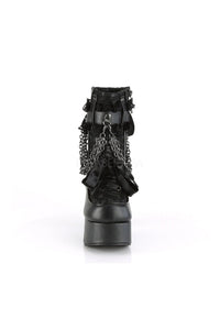 Demonia CHARADE-110  Ankle Boot in Black Faux Leather