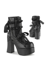 Demonia CHARADE-110  Ankle Boot in Black Faux Leather from SexyShoes.com