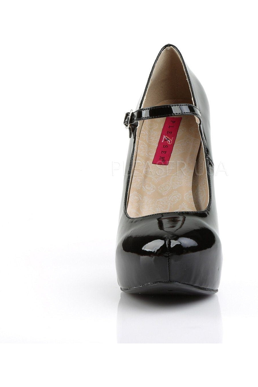 Pleaser Pink Label CHLOE-02 Pump in Black Patent