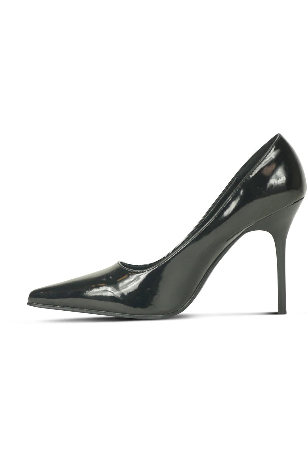 Classic-6004 Stiletto Pump | Black Patent-Sexyshoes Brand-Pumps-SEXYSHOES.COM
