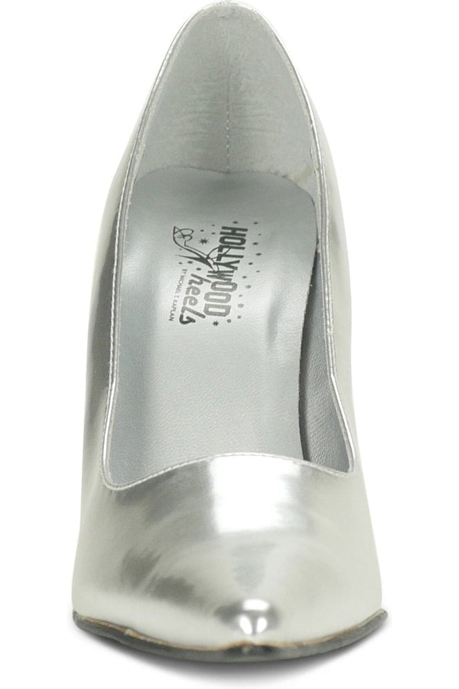 Classic-6004 Stiletto Pump | Silver Metallic-Sexyshoes Brand-SEXYSHOES.COM