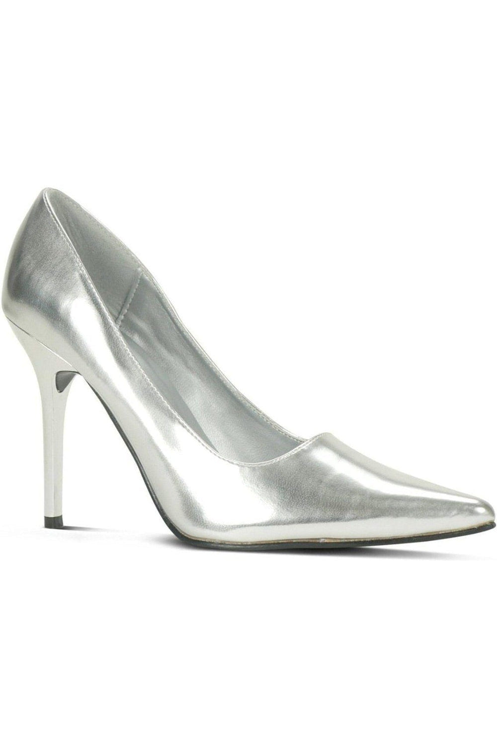 Classic-6004 Stiletto Pump | Silver Metallic-Sexyshoes Brand-SEXYSHOES.COM