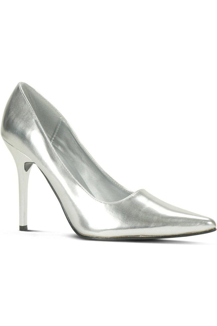 Classic-6004 Stiletto Pump | Silver Metallic-Sexyshoes Brand-SEXYSHOES.COM