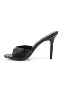 Pleaser CLASSIQUE-01 Slide in Black Faux Leather