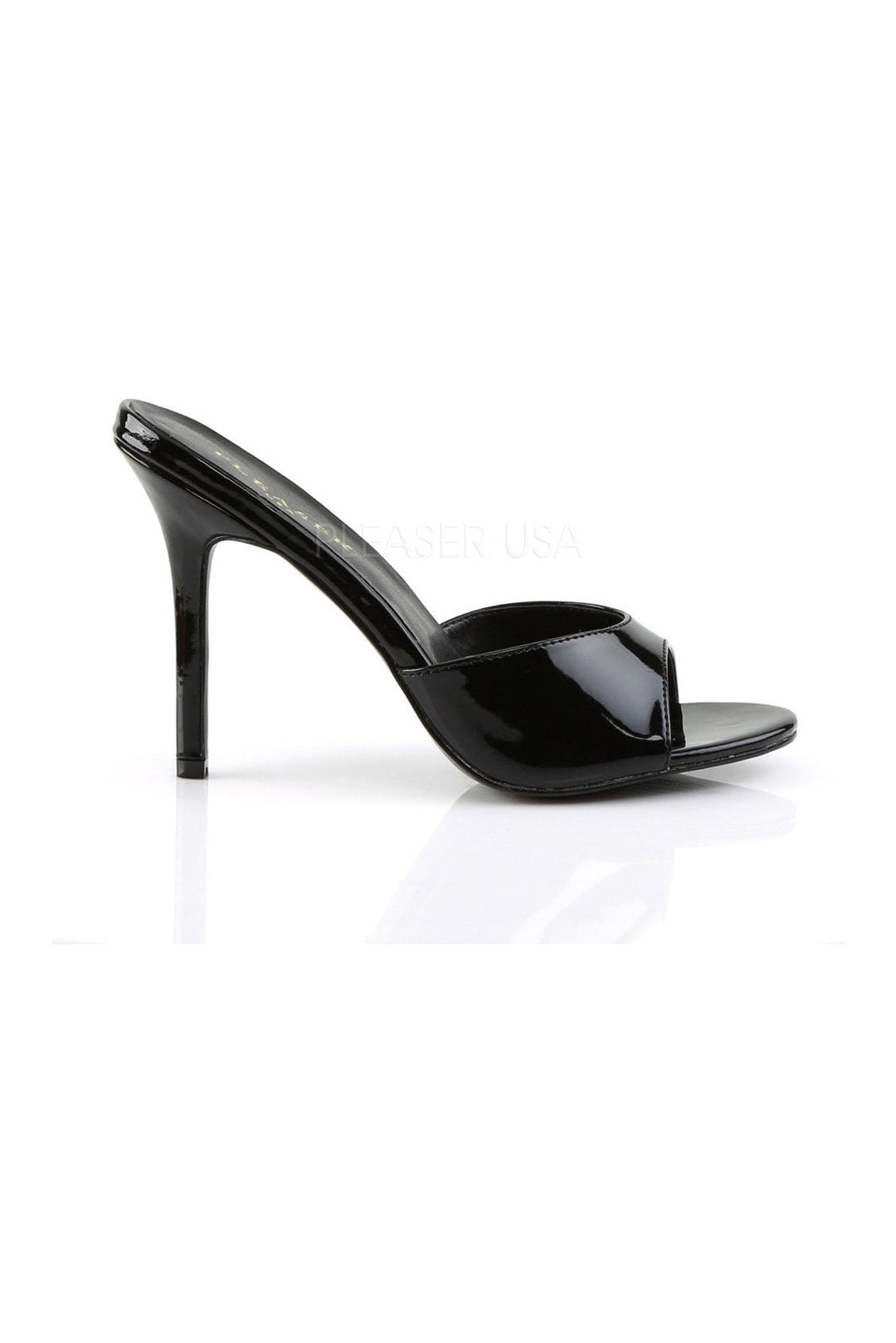 CLASSIQUE-01 Slide | Black Patent-Pleaser-Slides-SEXYSHOES.COM