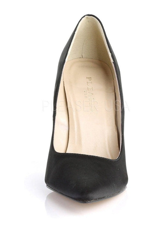 CLASSIQUE-20 Pump | Black Genuine Satin-Pleaser-Pumps-SEXYSHOES.COM