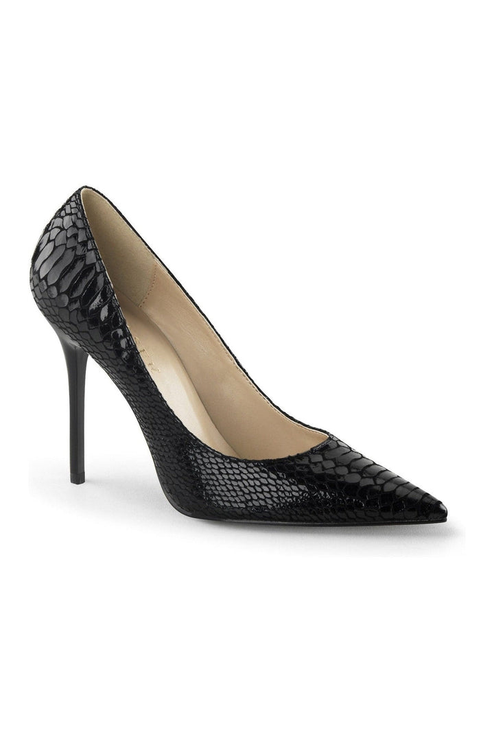 CLASSIQUE-20SP Pump | Black Genuine Leather-Pumps-SEXYSHOES.COM
