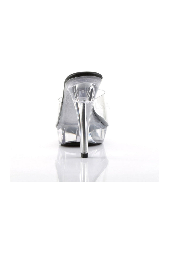 COCKTAIL-501 Platform Slide | Black Vinyl-Fabulicious-Slides-SEXYSHOES.COM