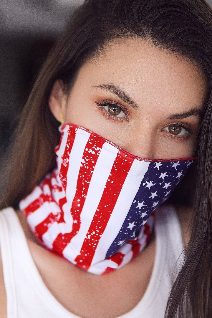 Convertible Tube Scarf Face Mask-Be Safe-Mapale-Red-O/S-SEXYSHOES.COM