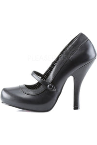 Pin Up Couture CUTIEPIE-02 Pump in Black Faux Leather