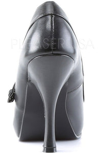 Pin Up Couture CUTIEPIE-02 Pump in Black Faux Leather