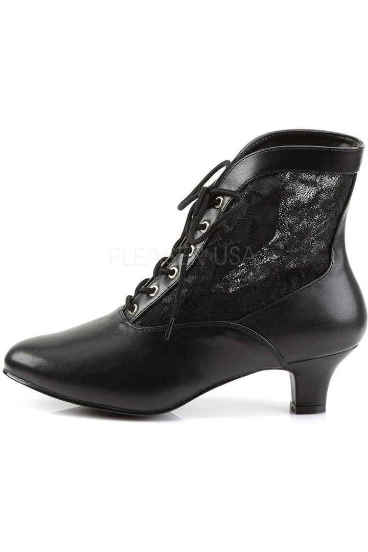 DAME-05 Ankle Boot | Black Lace-Funtasma-Ankle Boots-SEXYSHOES.COM