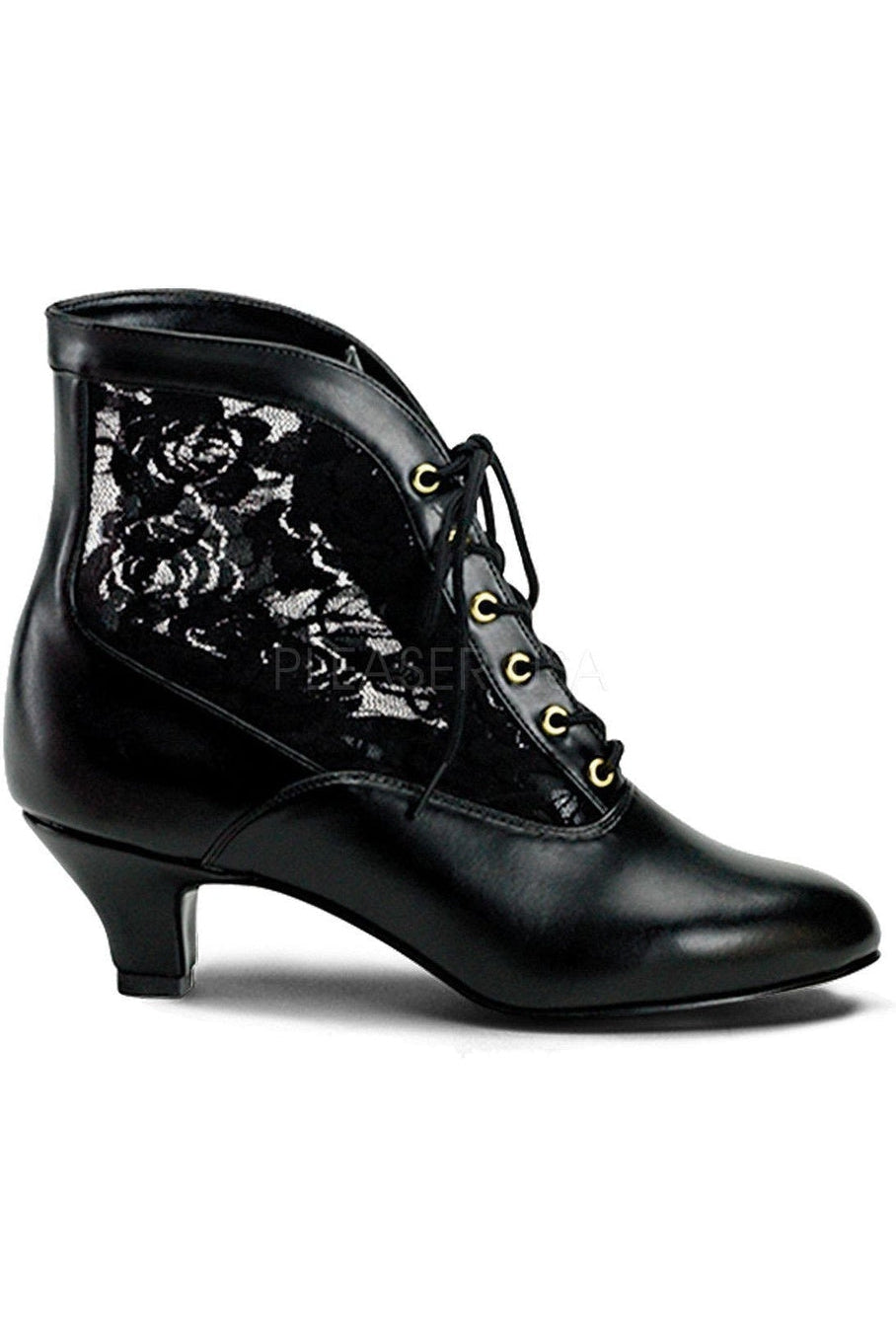 DAME-05 Ankle Boot | Black Lace-Funtasma-Black-Ankle Boots-SEXYSHOES.COM