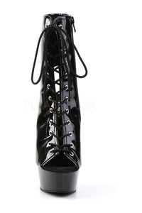 Pleaser DELIGHT-1016 Platform Boot in Black Patent