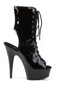 Pleaser DELIGHT-1016 Platform Boot in Black Patent