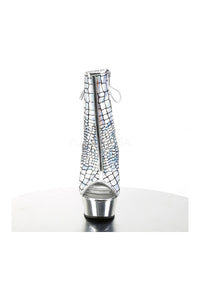 Pleaser DELIGHT-1018HG Platform Boot in Silver Faux Leather