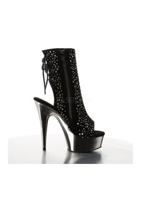 Pleaser DELIGHT-1018RS Platform Boot in Black Velvet