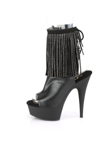 Pleaser DELIGHT-1018RSF Exotic Boot in Black Faux Leather