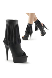 Pleaser DELIGHT-1019 Platform Boot in Black Faux Leather from SexyShoes.com