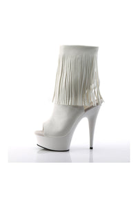 Pleaser DELIGHT-1019 Platform Boot in White Faux Leather