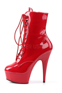 Pleaser DELIGHT-1020 Platform Boot in Red Patent
