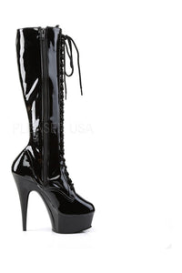 Pleaser DELIGHT-2023 Platform Boot in Black Patent