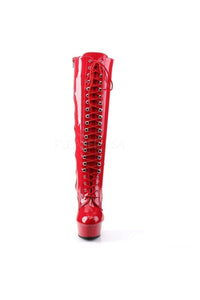 Pleaser DELIGHT-2023 Platform Boot in Red Patent