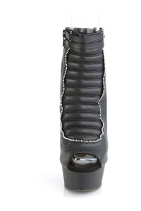 Pleaser DELIGHT-600-18 Exotic Boot in Black Faux Leather