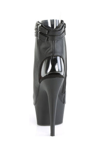 Pleaser DELIGHT-600-18 Exotic Boot in Black Faux Leather