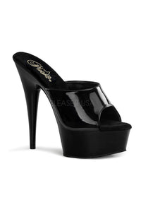 Pleaser DELIGHT-601 Platform Slide in Black Patent from SexyShoes.com