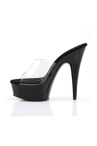 Pleaser DELIGHT-601 Platform Slide in Black Vinyl