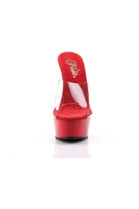 Pleaser DELIGHT-601 Platform Slide in Clear Vinyl