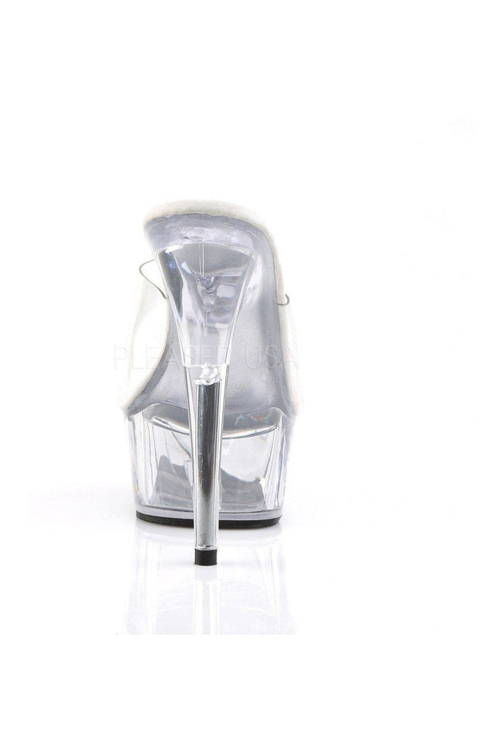 DELIGHT-601 Platform Slide | Clear Vinyl-Pleaser-Slides-SEXYSHOES.COM