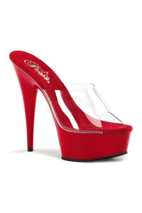 Pleaser DELIGHT-601 Platform Slide in Clear Vinyl from SexyShoes.com
