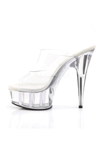 Pleaser DELIGHT-602 Platform Slide in Clear Vinyl