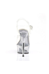 Pleaser DELIGHT-608 Platform Sandal in Clear Vinyl