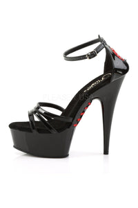 Pleaser DELIGHT-662 Platform Sandal in Black Patent