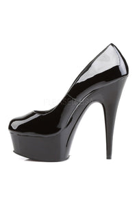 Pleaser DELIGHT-685 Platform Pump in Black Patent