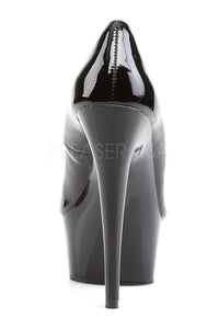 Pleaser DELIGHT-685 Platform Pump in Black Patent