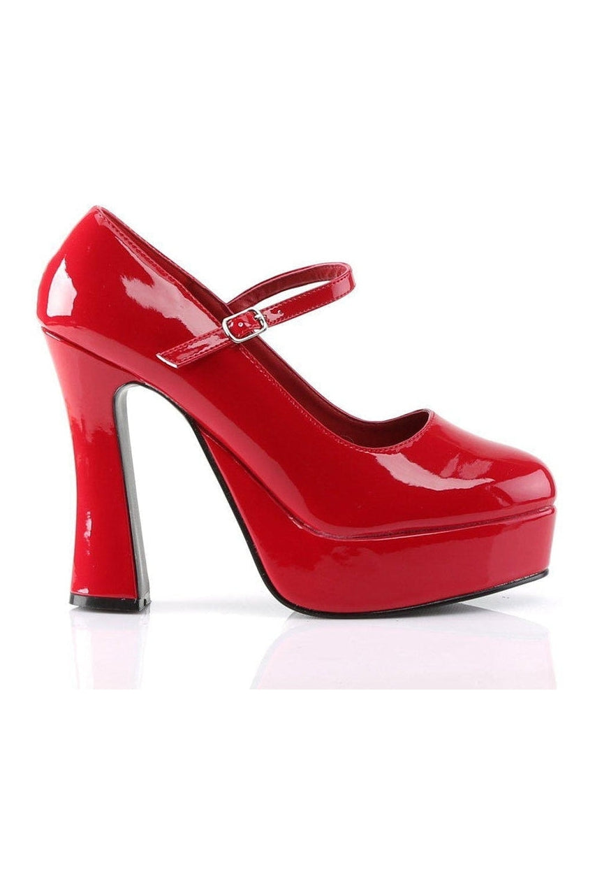 DOLLY-50 Mary Jane | Red Pat Patent-Mary Janes-Demonia-SEXYSHOES.COM