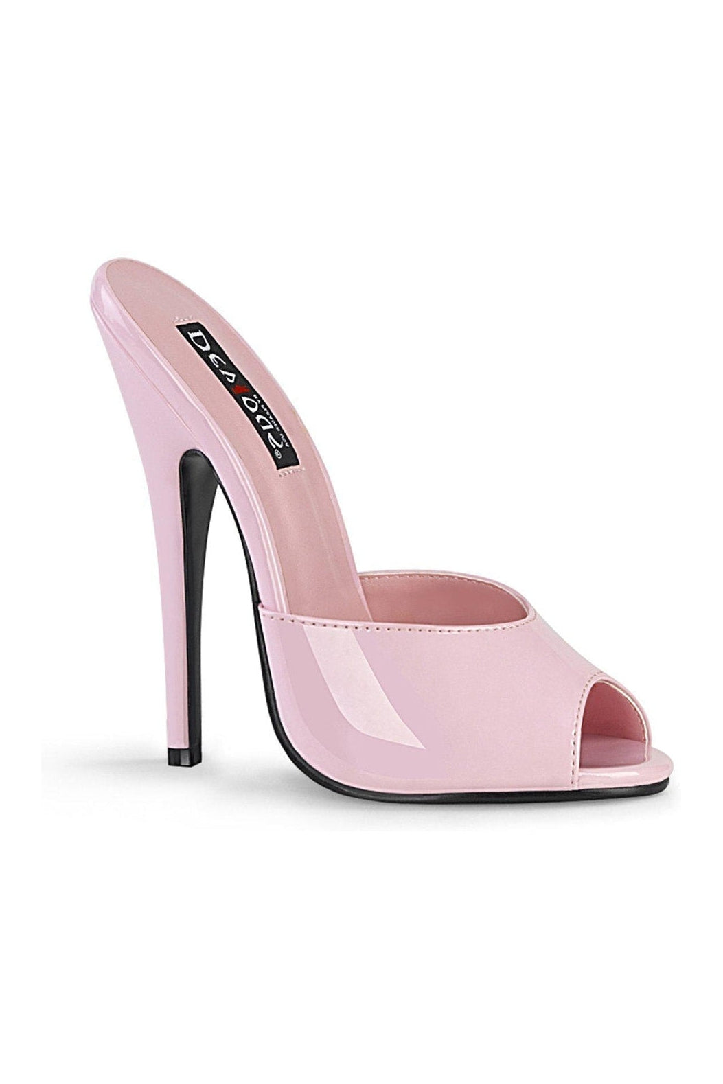 DOMINA-101 Slide | Pink Patent-Slides- Stripper Shoes at SEXYSHOES.COM