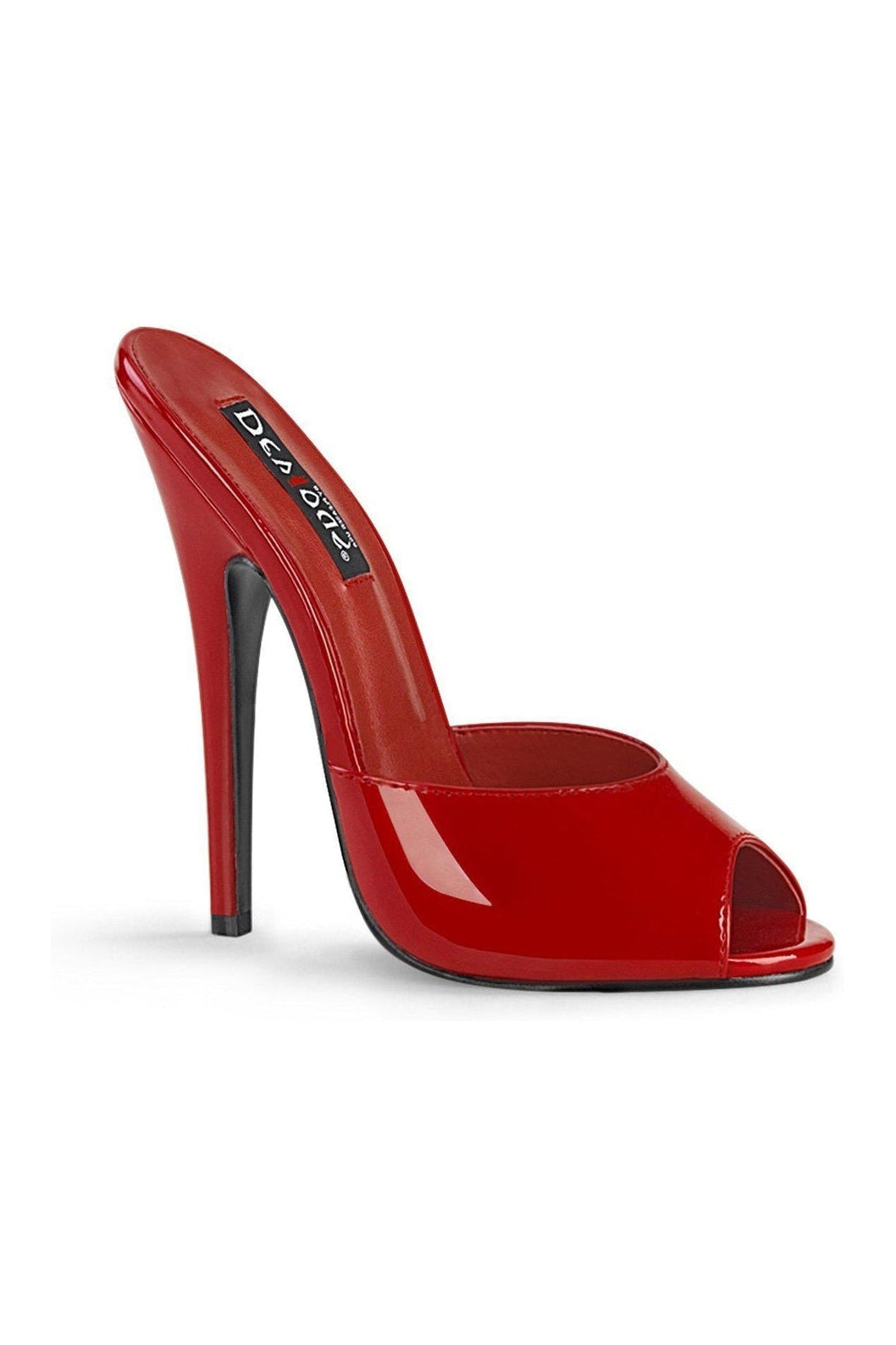 DOMINA-101 Slide | Red Patent-Slides- Stripper Shoes at SEXYSHOES.COM