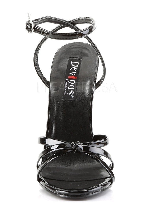 DOMINA-108 Sandal | Black Patent-Sandals- Stripper Shoes at SEXYSHOES.COM