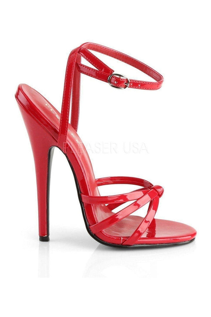 DOMINA-108 Sandal | Red Patent-Sandals- Stripper Shoes at SEXYSHOES.COM